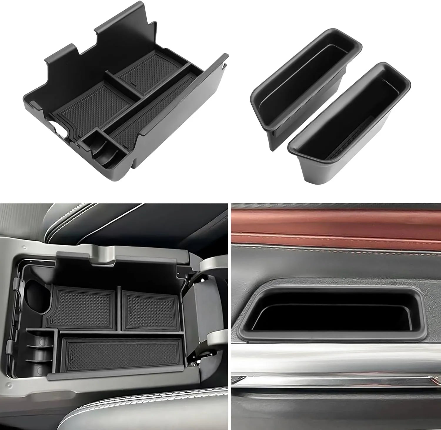 For Ford Mustang Armrest Organizer Door Pocket Tray 2024+