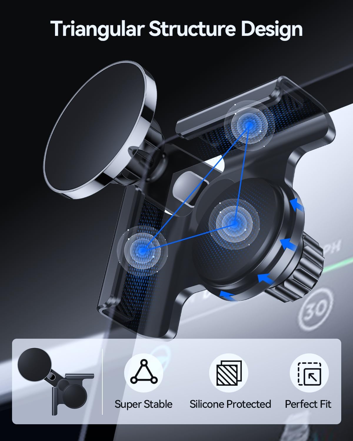 Tesla Model 3 Model Y Model S Model X MagSafe Car Mount 2020+