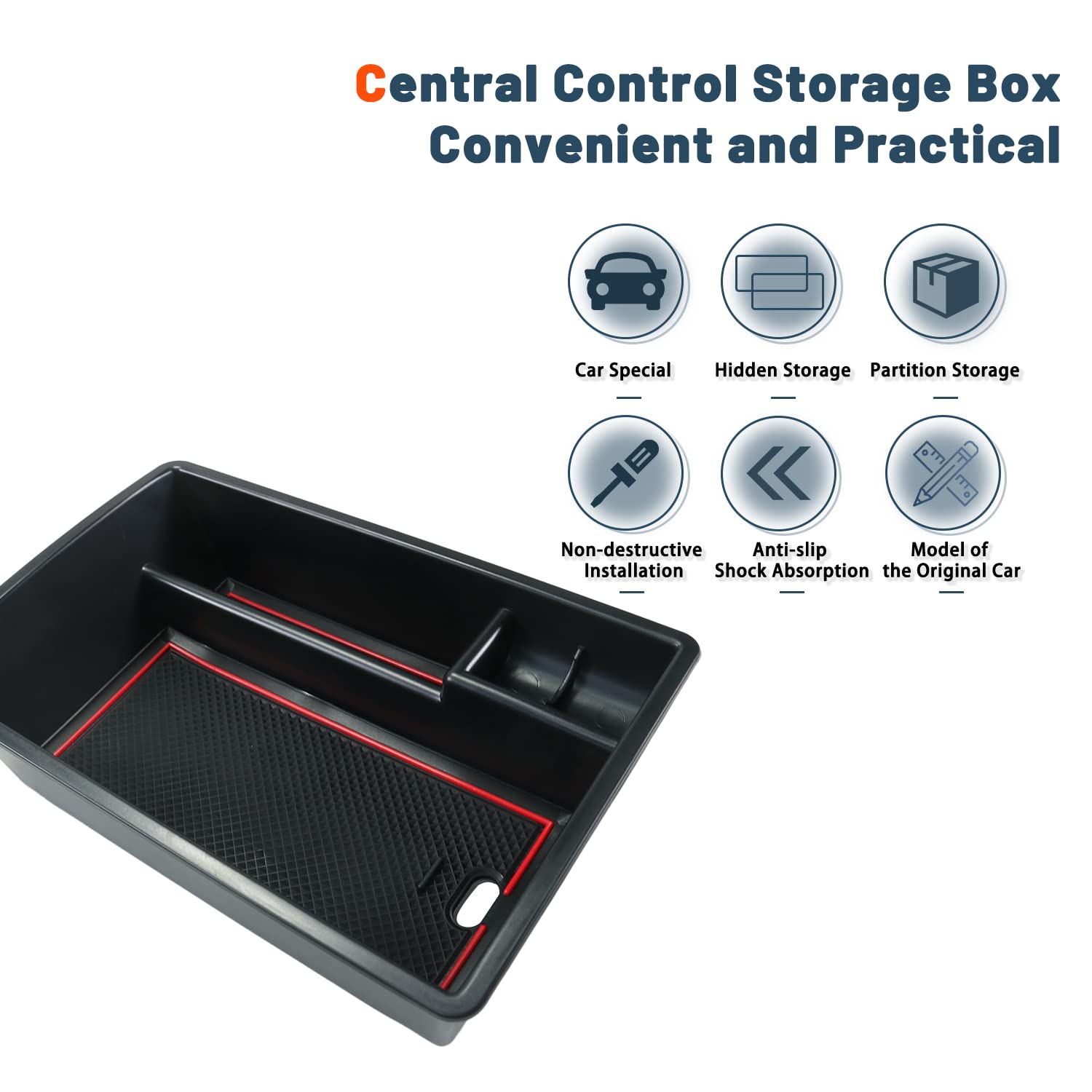 Audi Q3 8U F3 Center Center Armrest Storage Tray 2013+ - LFOTPP Car Accessories