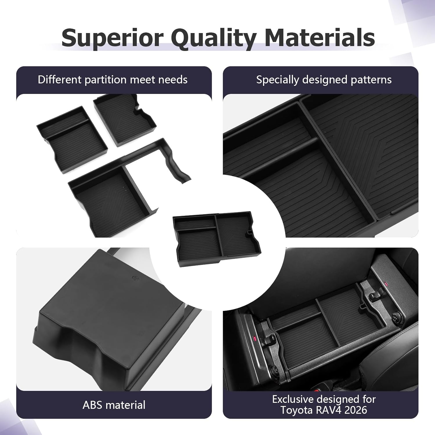 For Toyota RAV4 Armrest Storage Tray 2026 2027