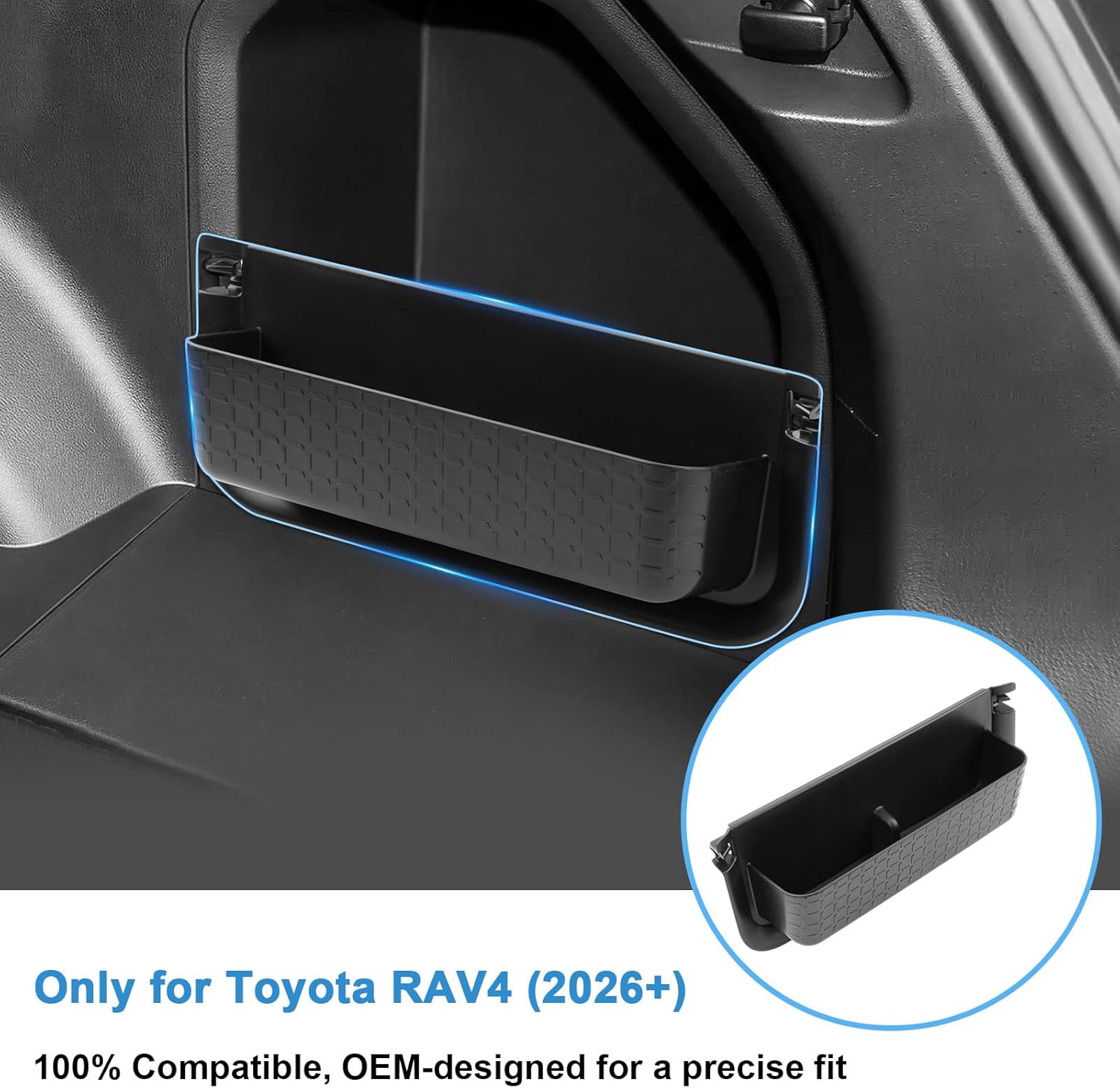 For Toyota RAV4 Cargo Side Pockets Insert 2026 2027