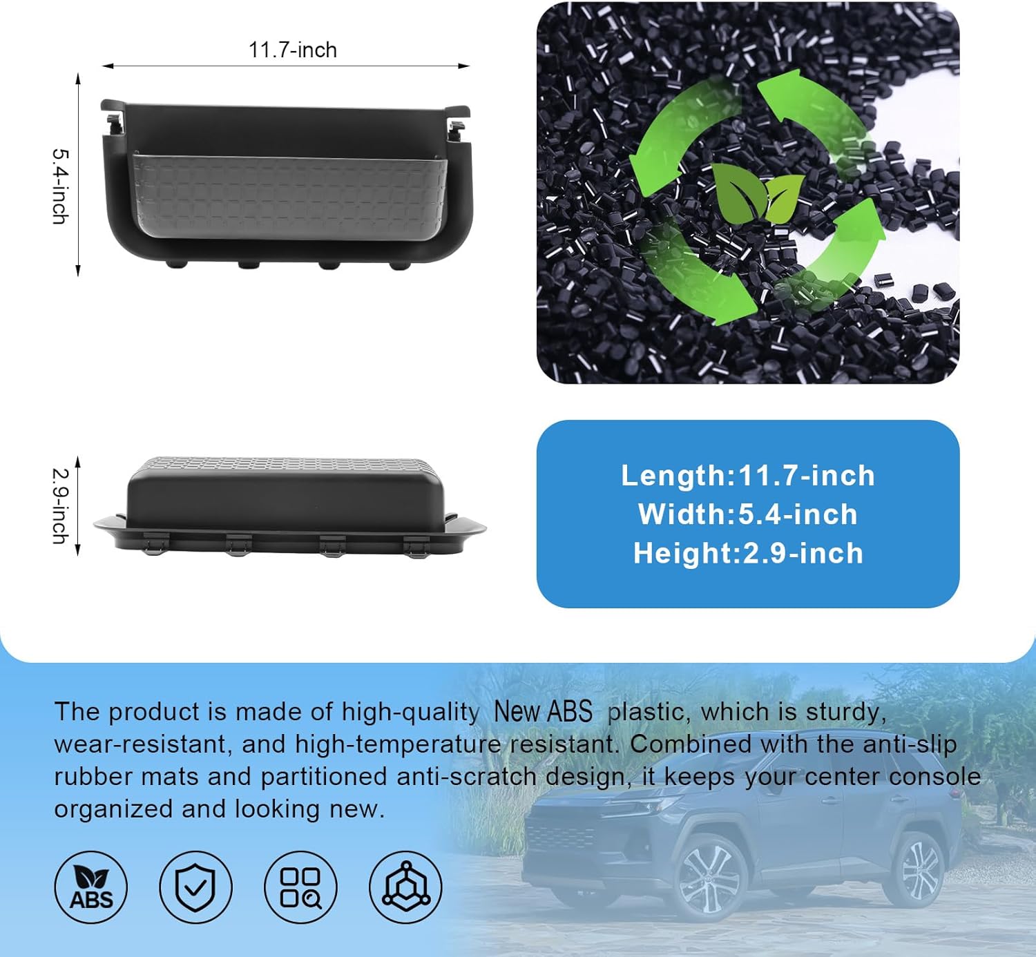 For Toyota RAV4 Cargo Side Pockets Insert 2026 2027