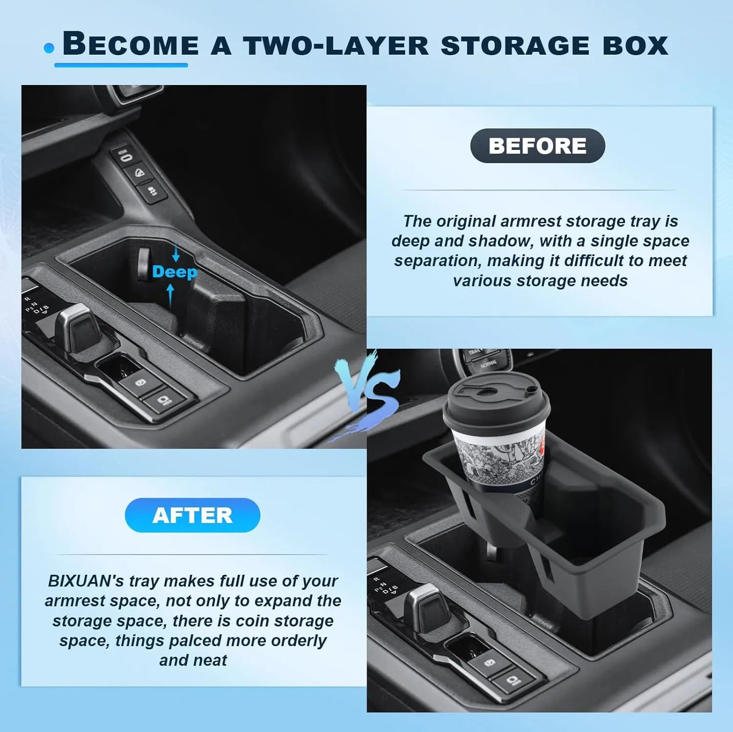 For Toyota RAV4 Console Cup Holder 2026 2027