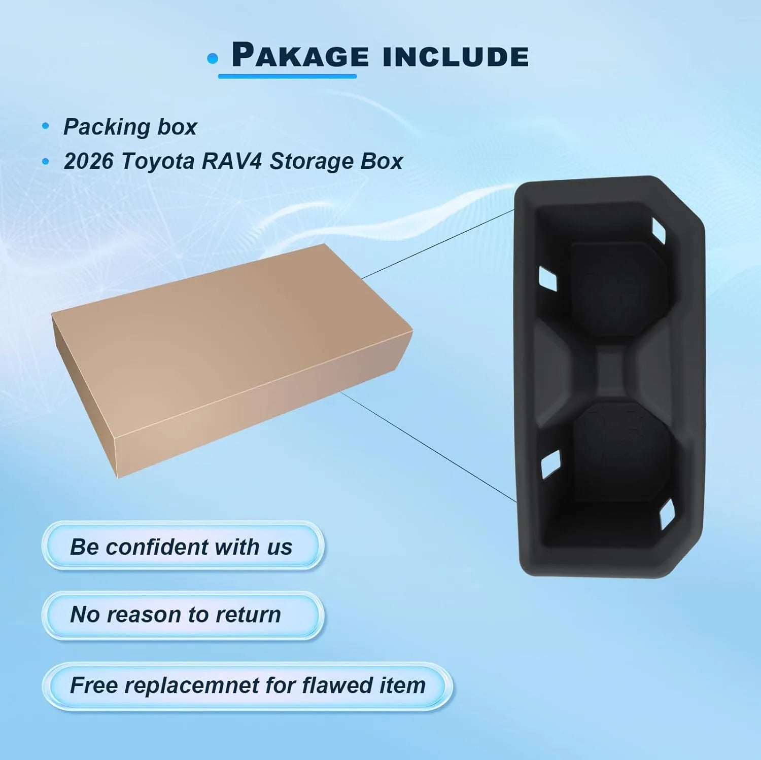 For Toyota RAV4 Console Cup Holder 2026 2027