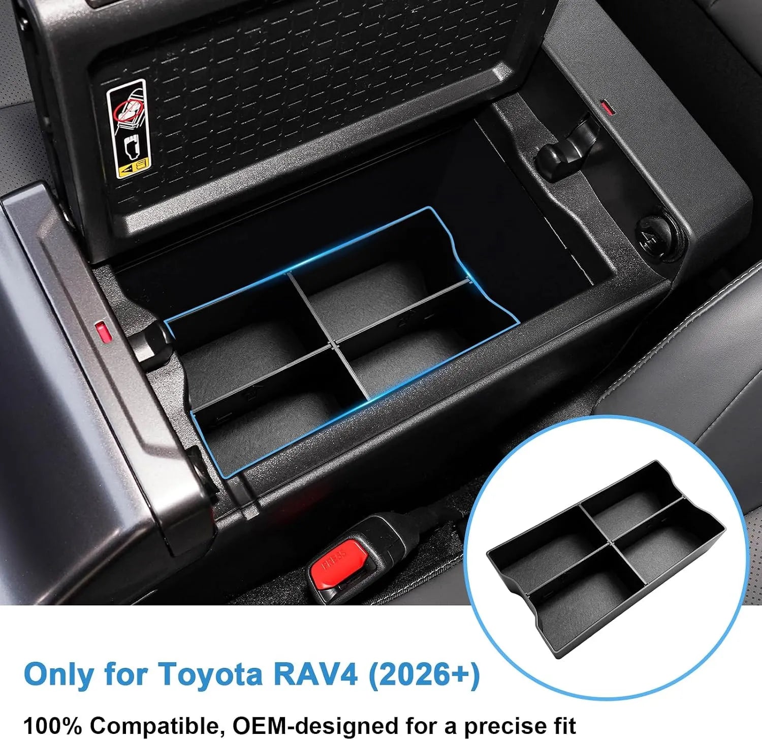 For Toyota RAV4 Armrest Storage Tray 2026 2027