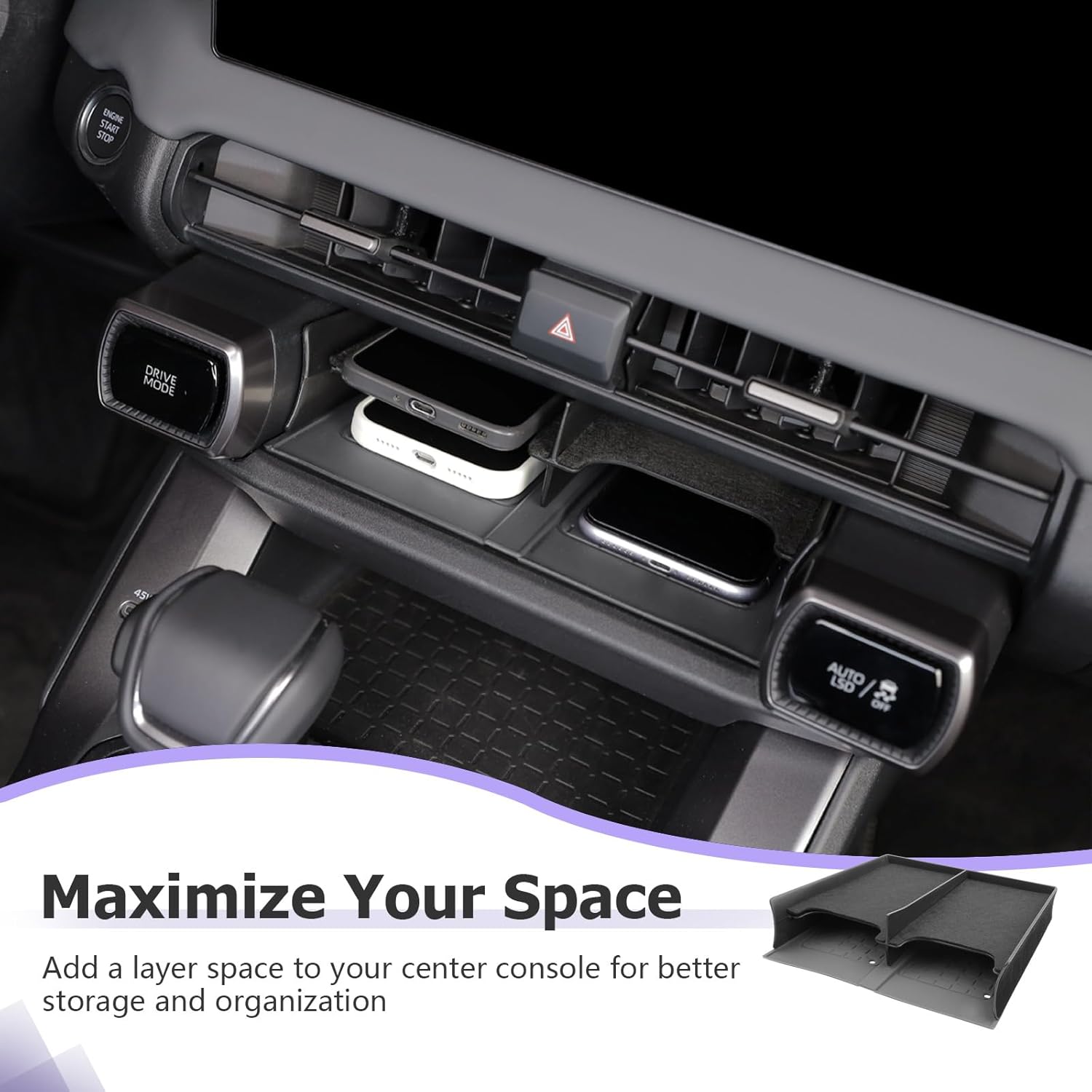 For Toyota RAV4 Central Console Secondary Storage Box 2026 2027