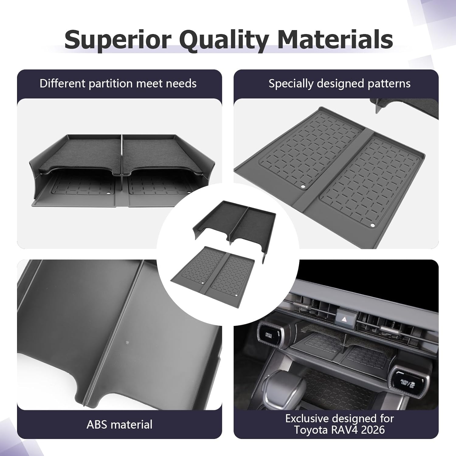 For Toyota RAV4 Central Console Secondary Storage Box 2026 2027