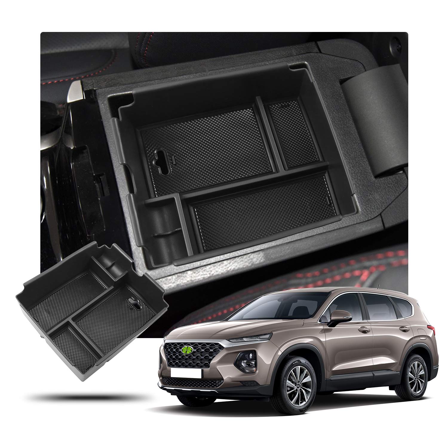 Hyundai Santa Fe Center Console Organizer Tray 2020+ - LFOTPP Car Accessories