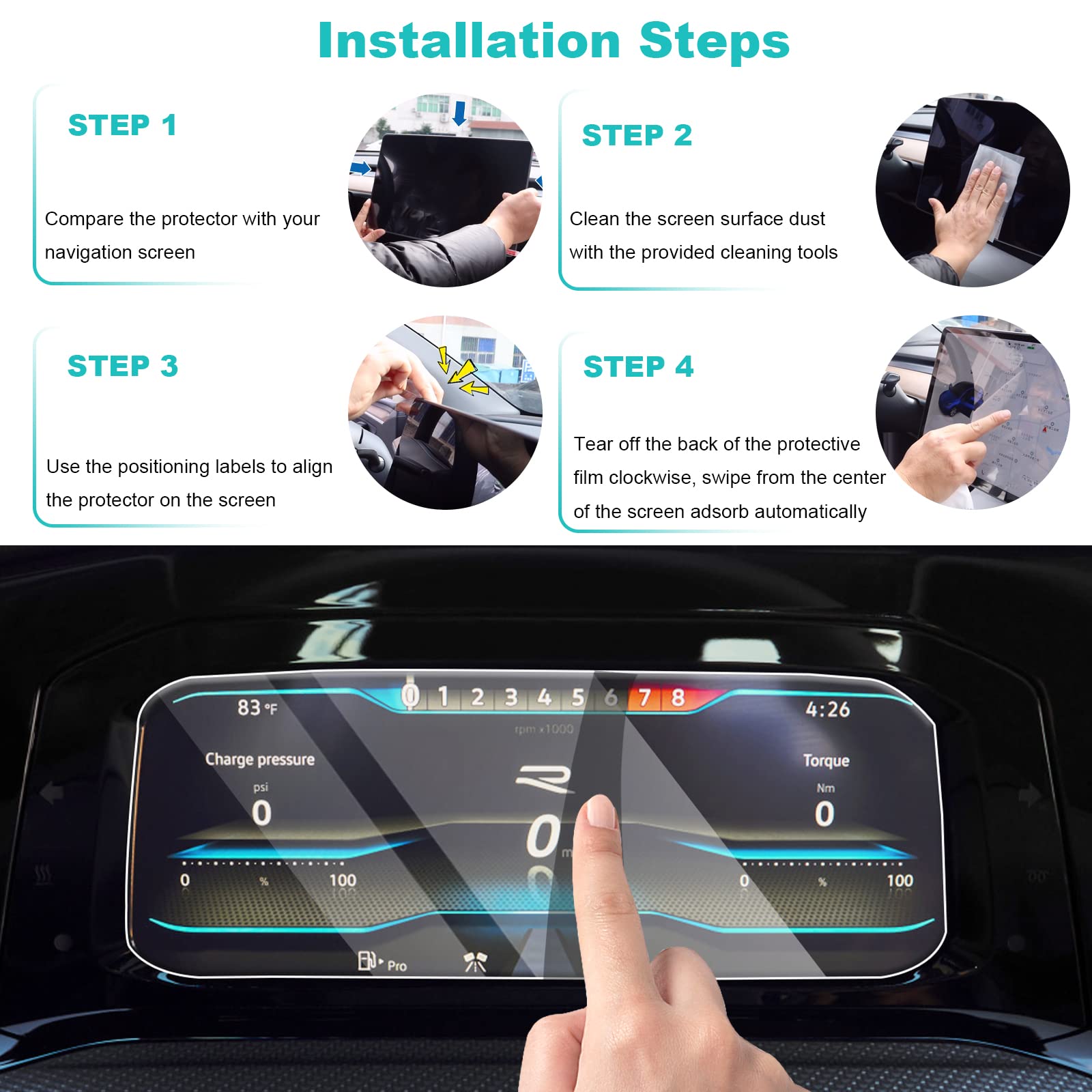 VW Golf GTI Golf GTI Mk8 10" Screen Protector 2022+ - LFOTPP Car Accessories