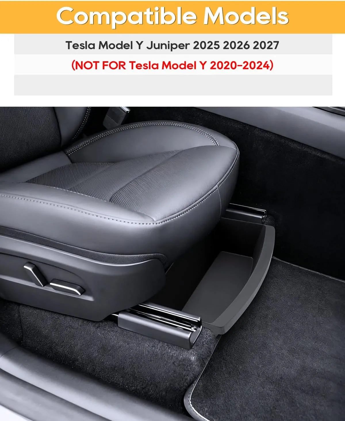 Tesla Model Y Juniper Front Seat Under Center Console Tray 2023 2024 2025 2026 2027