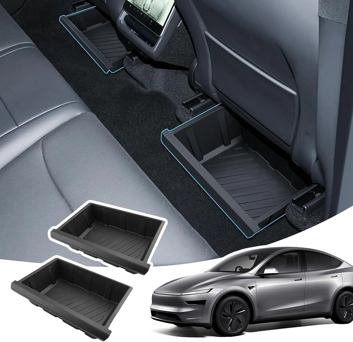 Tesla Model Y Juniper Front Seat Under Center Console Tray 2023 2024 2025 2026 2027