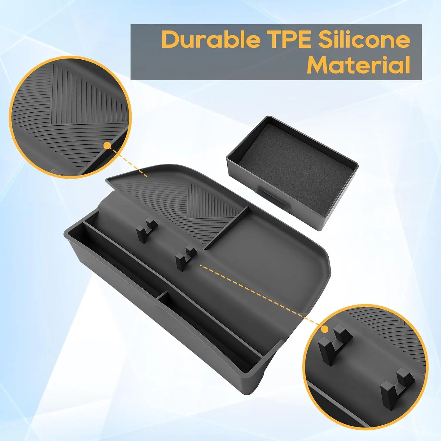 For Toyota RAV4 Center Console Dashboard Tray with Side Pocket Insert 2026 2027