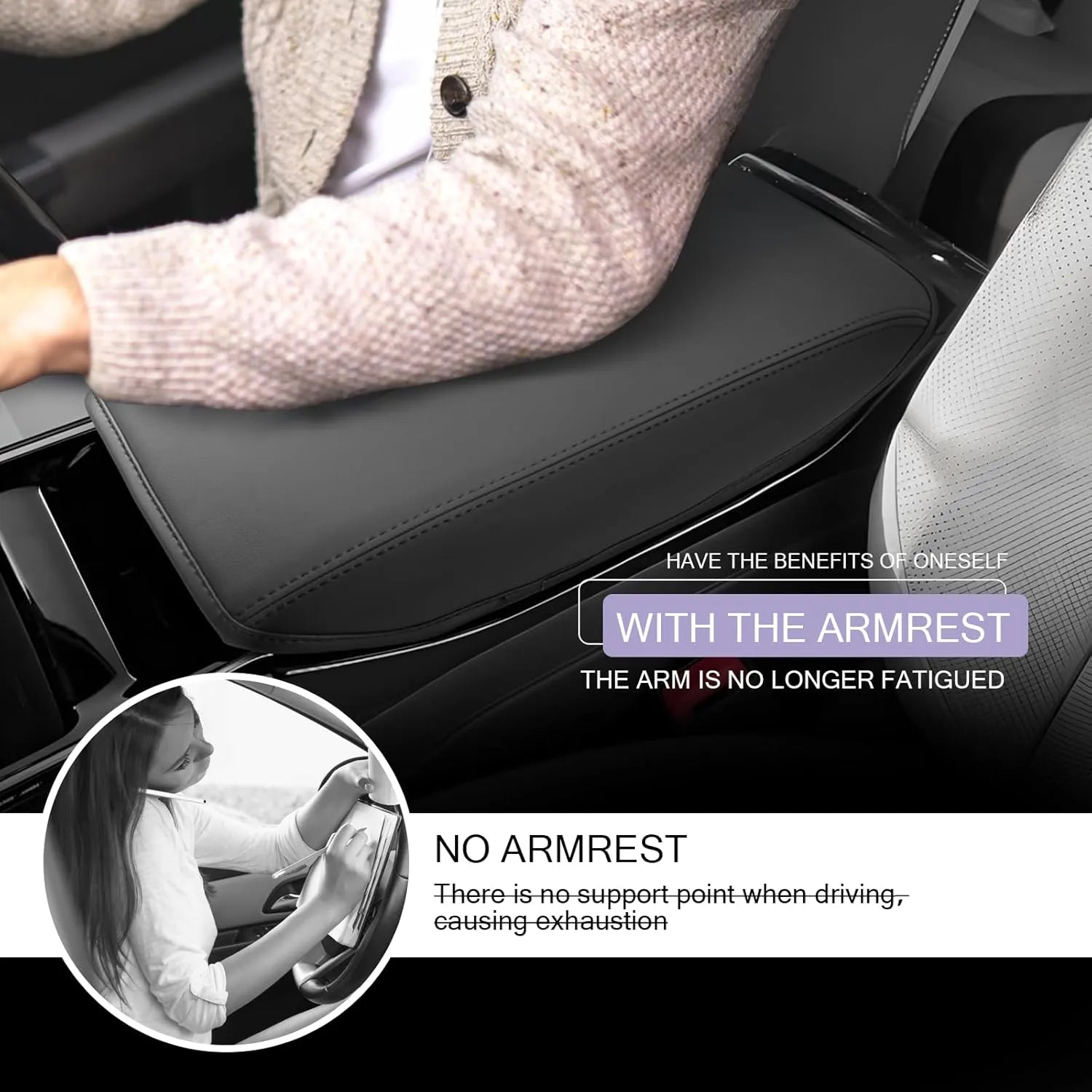 For VW ID.4 Center Console Armrest Cover 2023 2024 2025