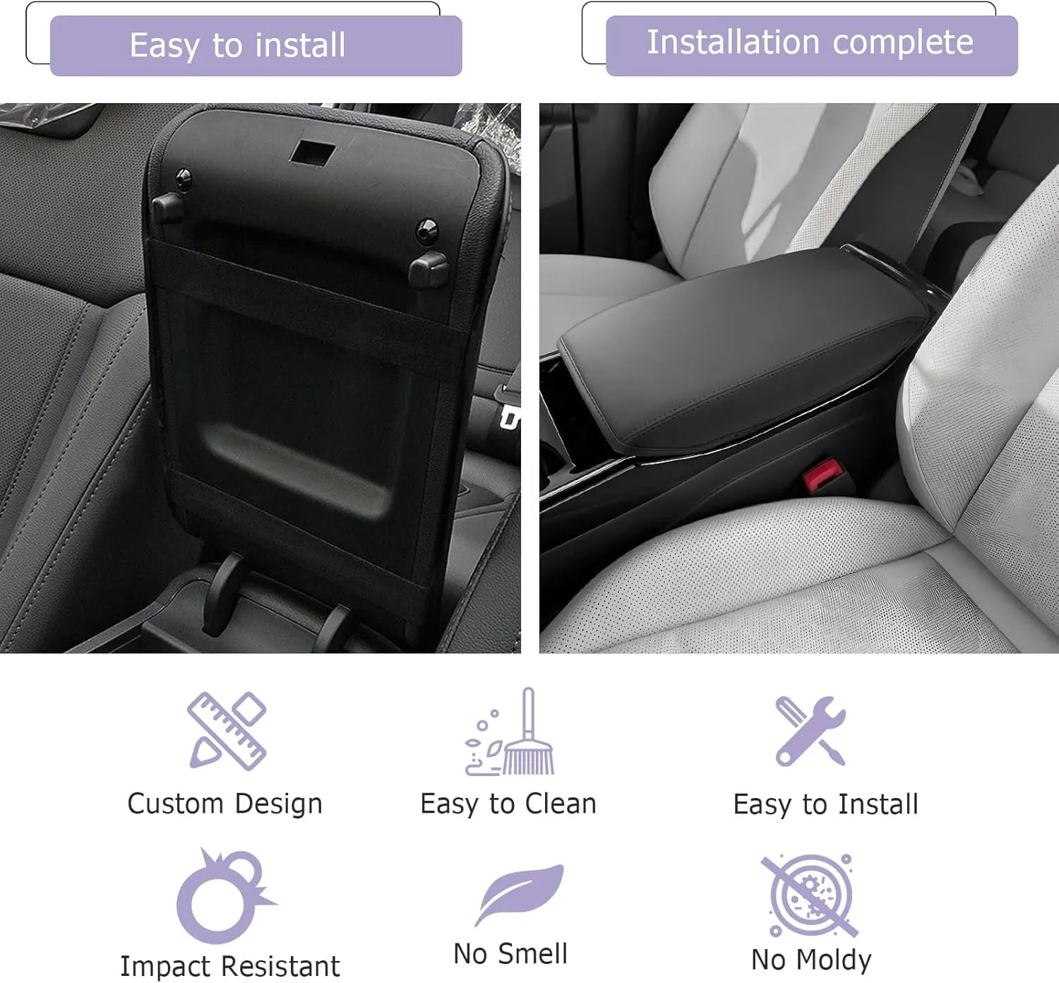 For VW ID.4 Center Console Armrest Cover 2023 2024 2025
