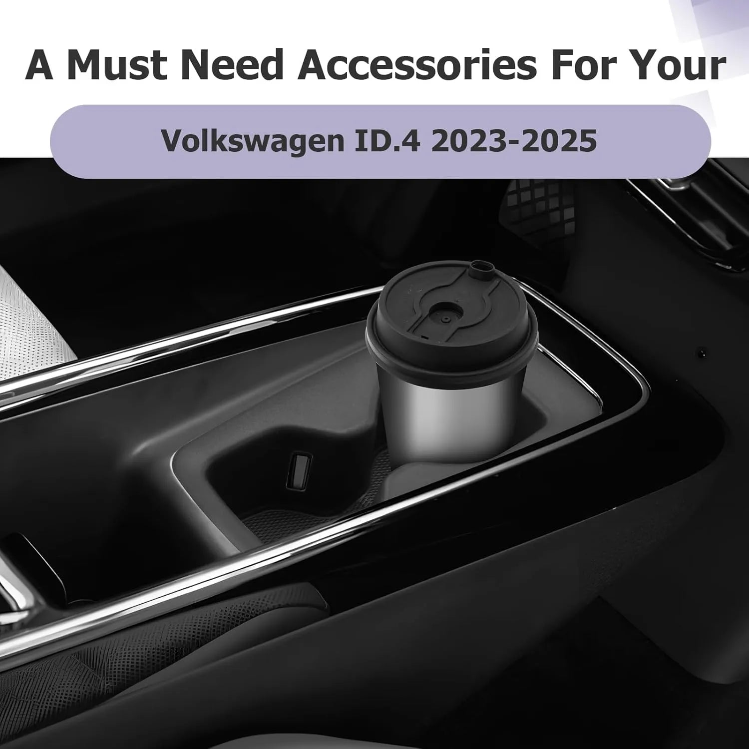 For VW ID.4 Center Console Cup Holder 2023 2024 2025