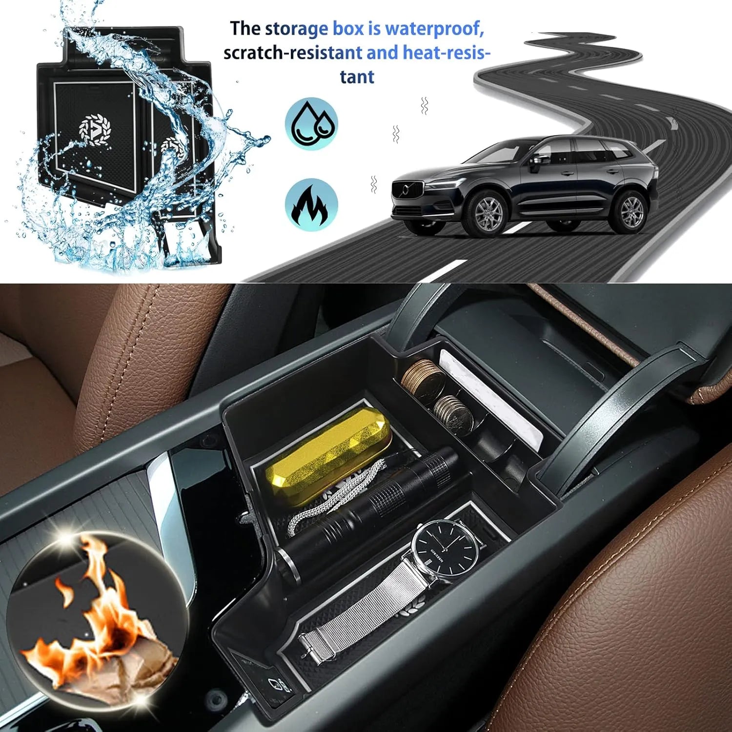 Volvo XC60 XC90 S90 V90 Mittelarmlehne Ablagefach 2023+