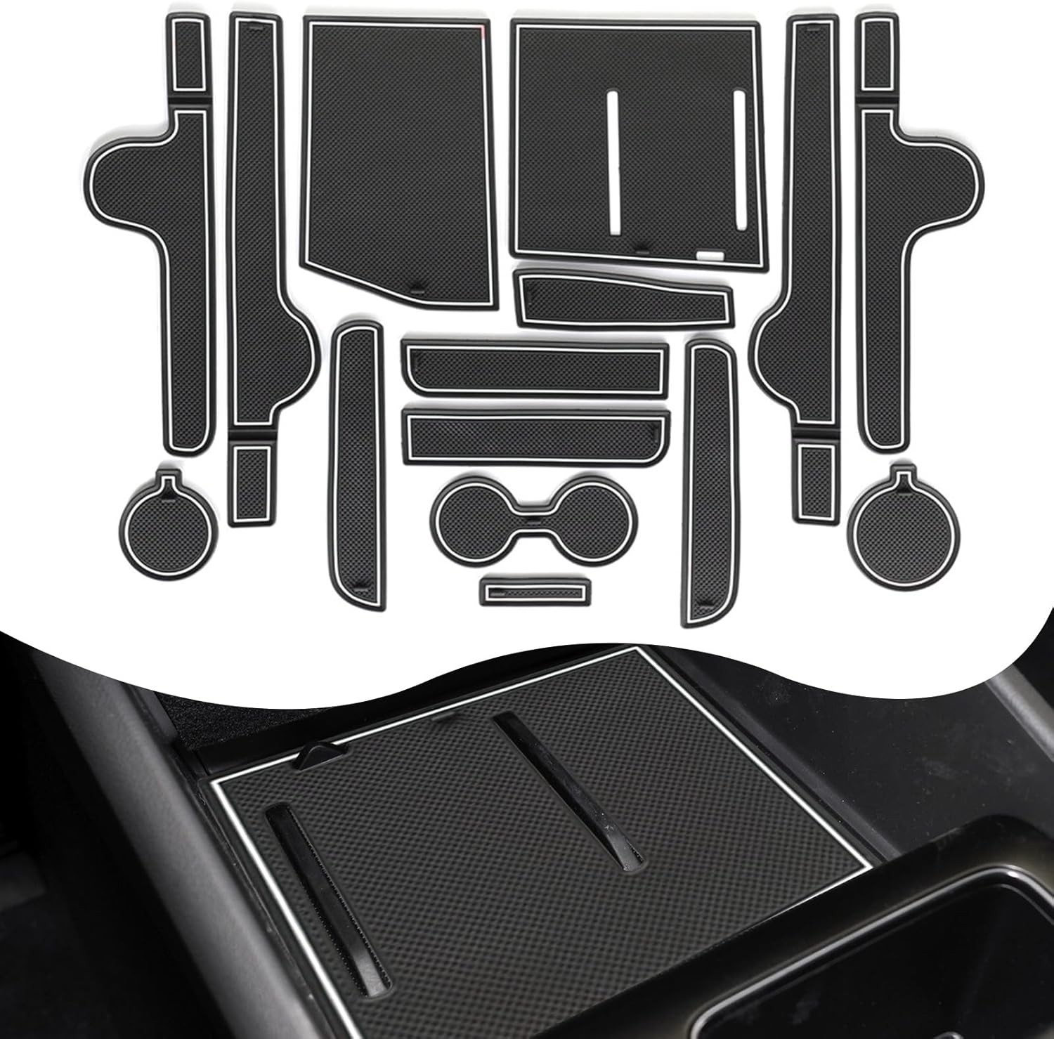 For Hyundai Sonata Door Slot Mats 2024 2025