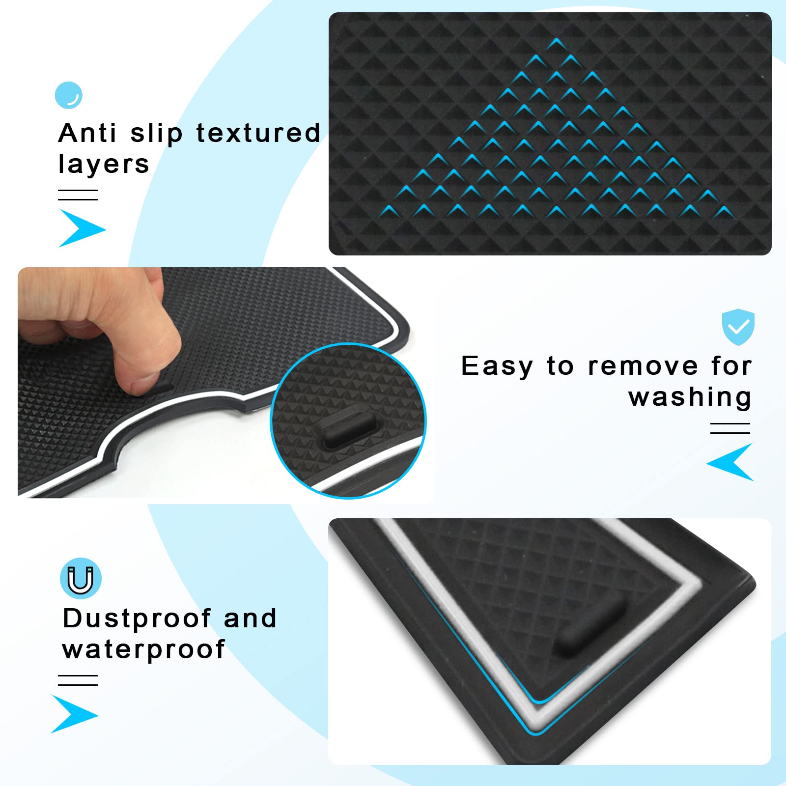 Audi Q2 Door Slot Mats 2017+ - LFOTPP Car Accessories