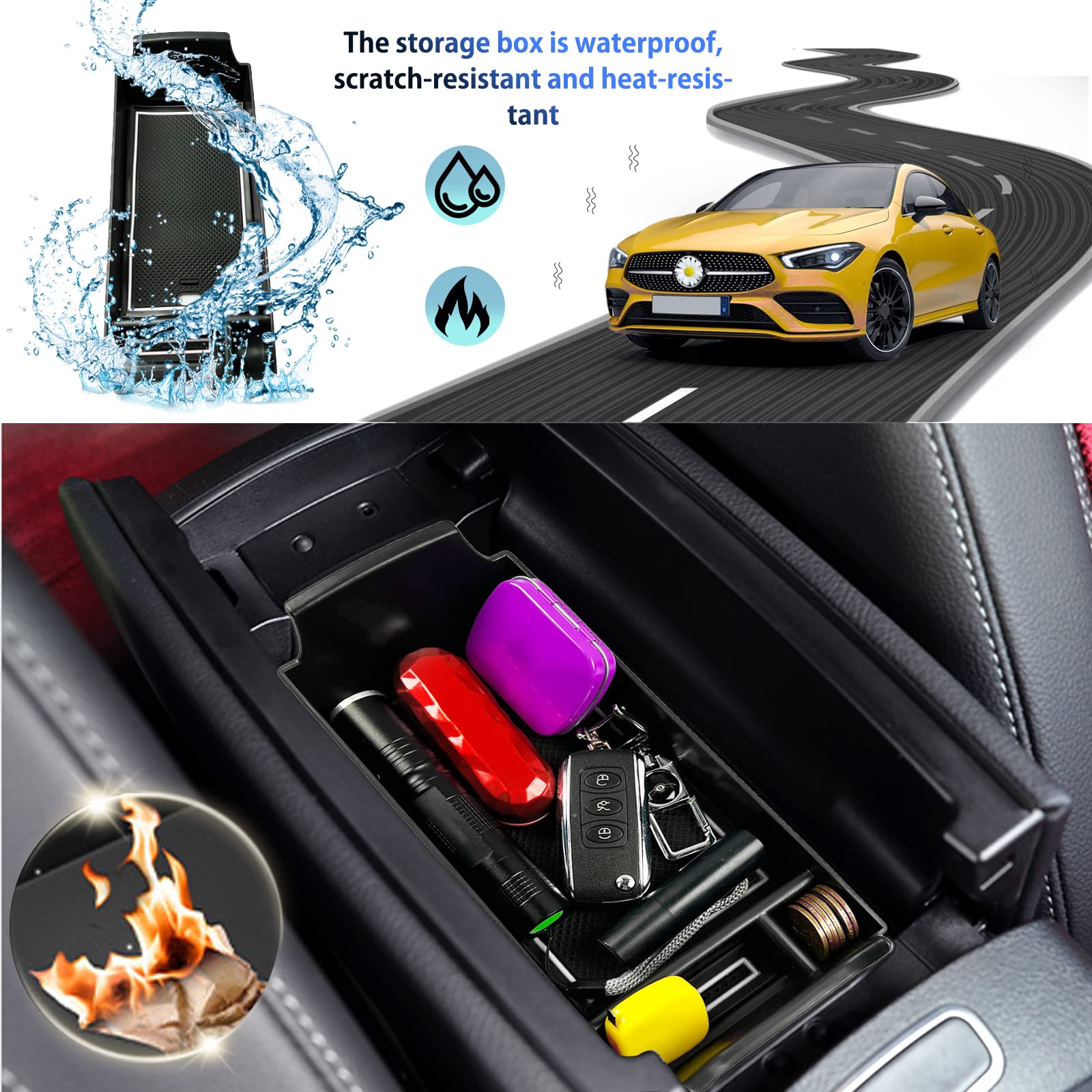 Mercedes A-Class B-Class Center Armrest Storage Tray - LFOTPP Car Accessories