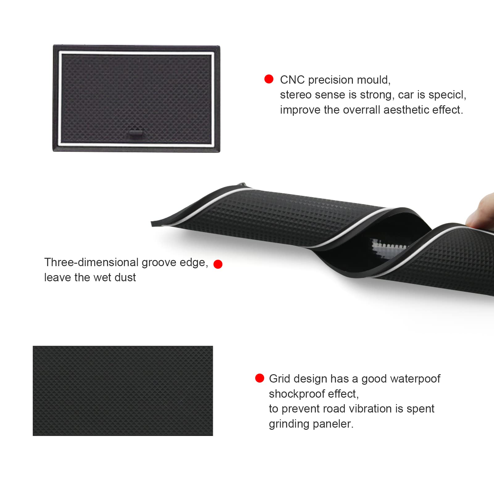 For Renault Clio 4 Door Slot Mats 2013-2019