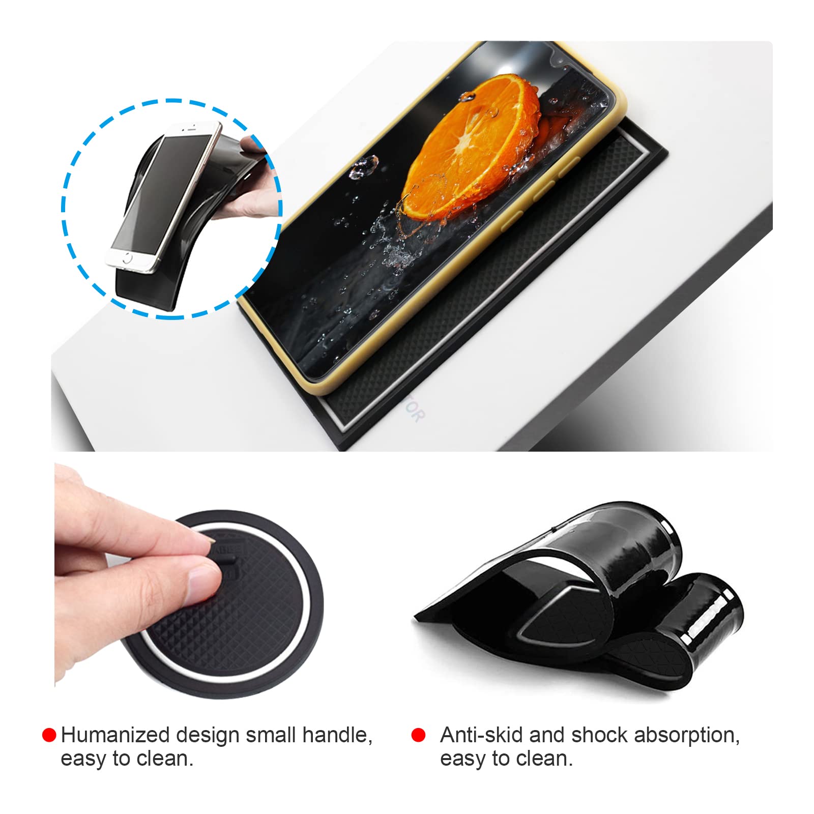For Renault Clio 4 Door Slot Mats 2013-2019