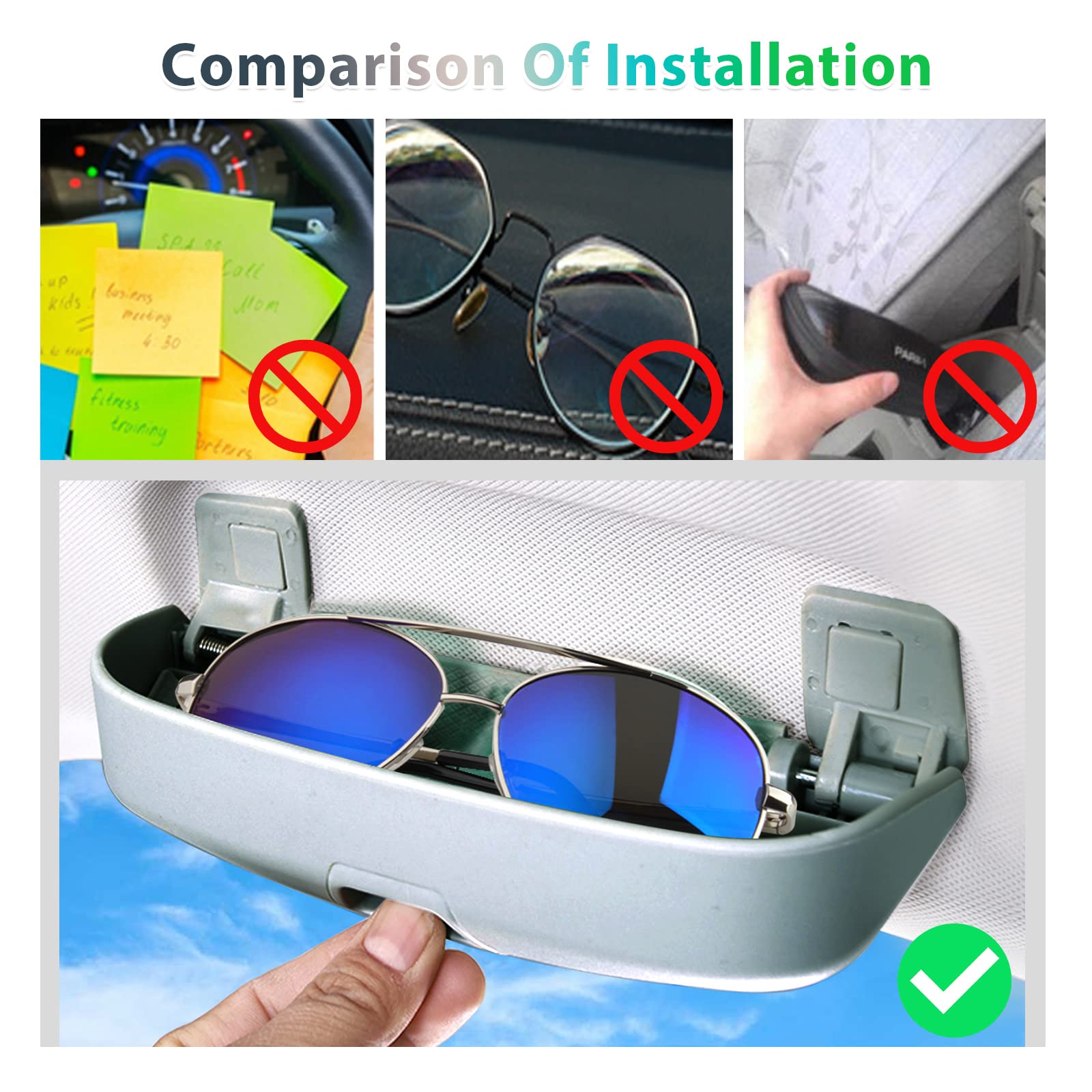 VW Golf 8 VW ID.3 ID3 ID.4 ID4 Cupra Born Sunglasses Glasses Case 2020+ - LFOTPP Car Accessories