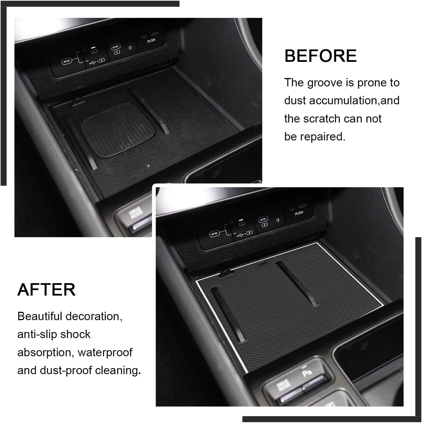 For Hyundai Sonata Door Slot Mats 2024 2025