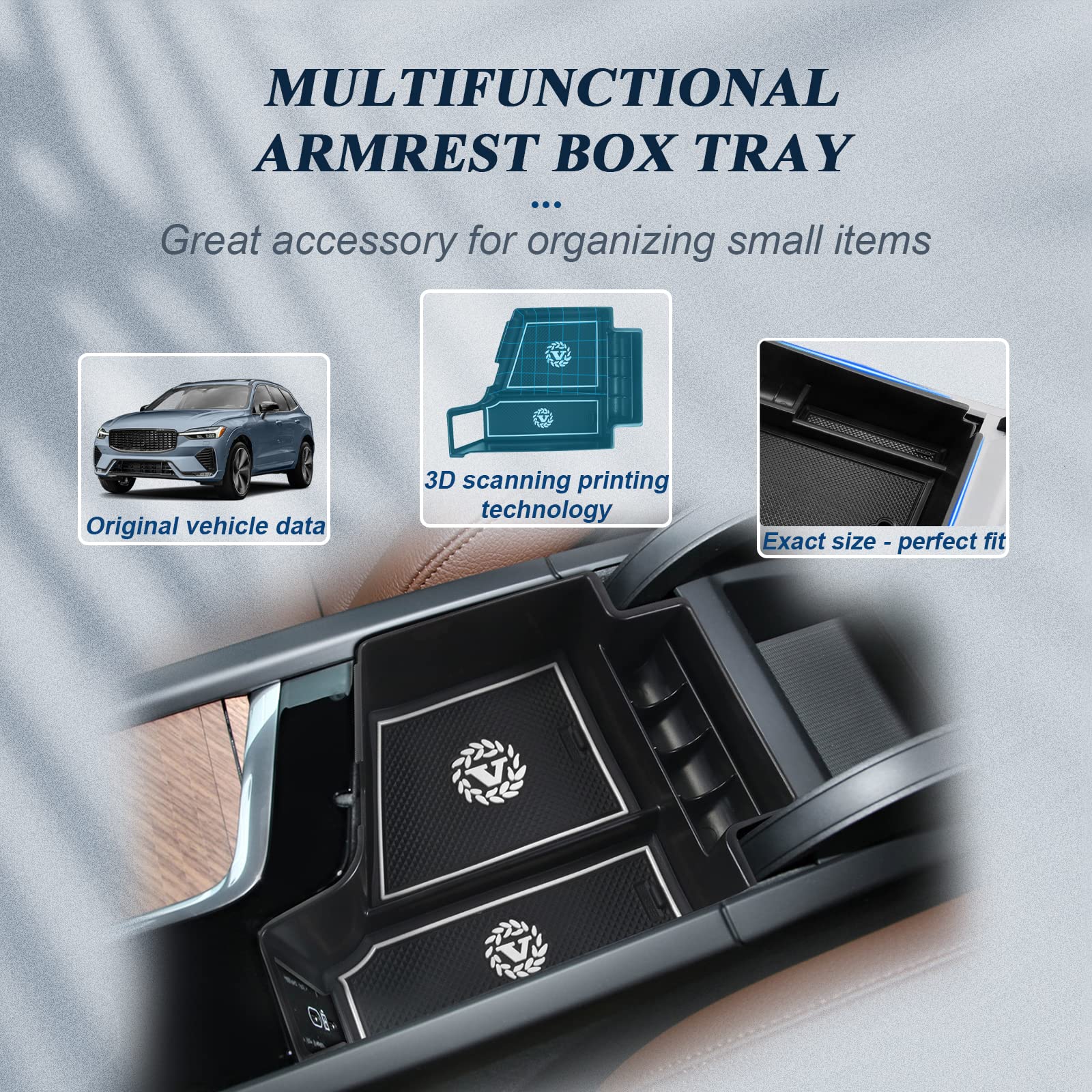 Volvo XC60 XC90 S90 V90 Center Armrest Storage Tray 2023+ - LFOTPP Car Accessories