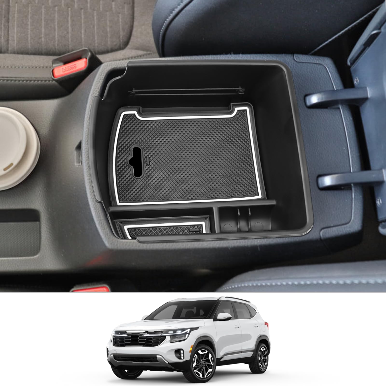 For Kia Seltos Center Console Organizer Tray 2020 2021 2022 2023 2024