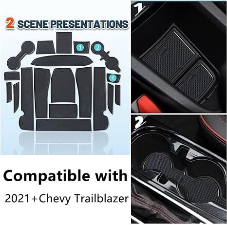 For Chevy Trailblazer Door Slot Mats 2021+