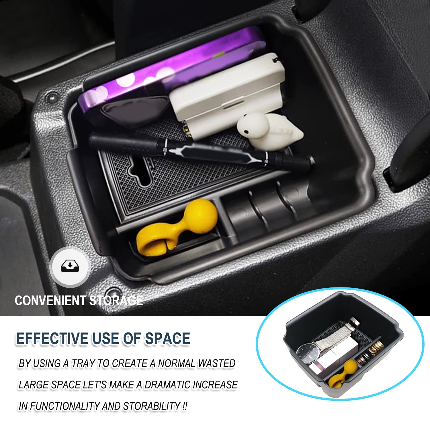 VW Tiguan Allspace Center Armrest Storage Tray 2018+ - LFOTPP Car Accessories