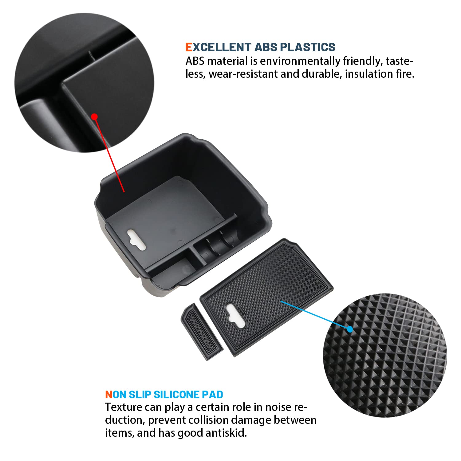 VW Tiguan Allspace Center Armrest Storage Tray 2018+ - LFOTPP Car Accessories
