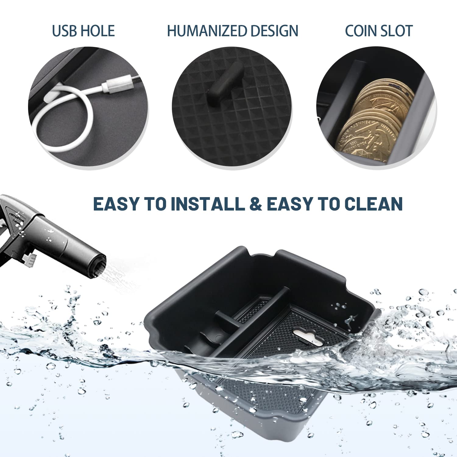 VW Tiguan Allspace Center Armrest Storage Tray 2018+ - LFOTPP Car Accessories