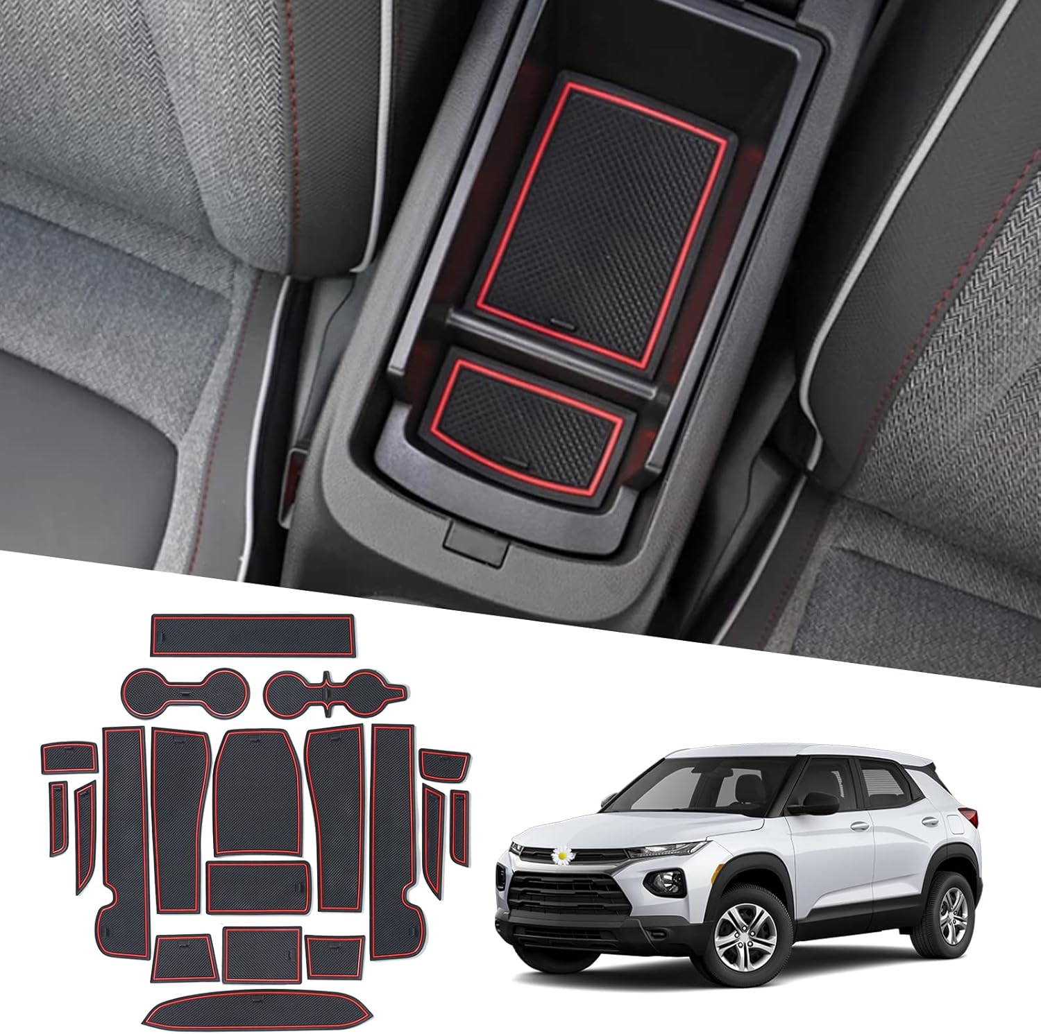 For Chevy Trailblazer Door Slot Mats 2021+