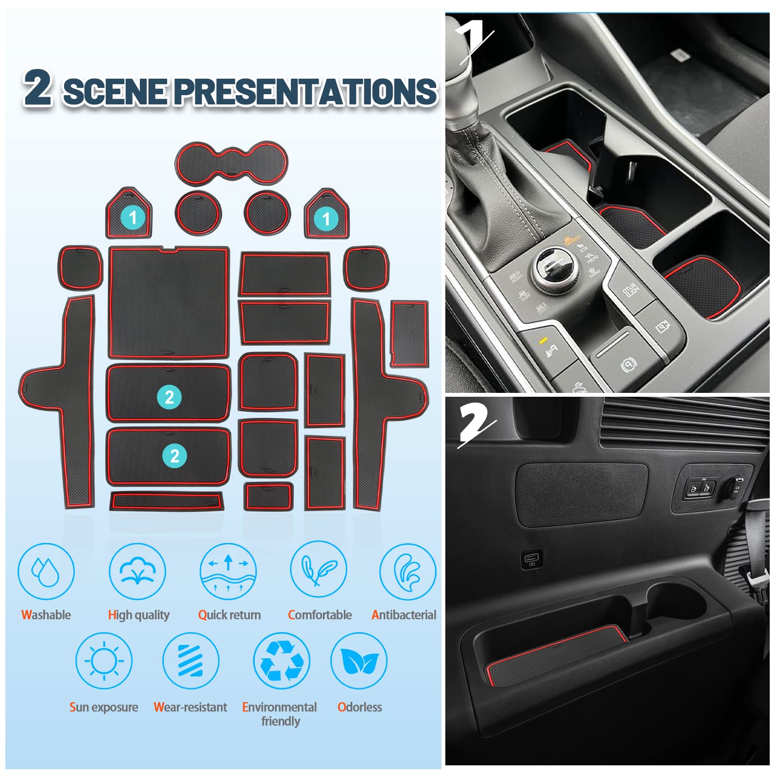 For Kia Sorento MQ4 Door Slot Mats 2021 2022 2023 2024