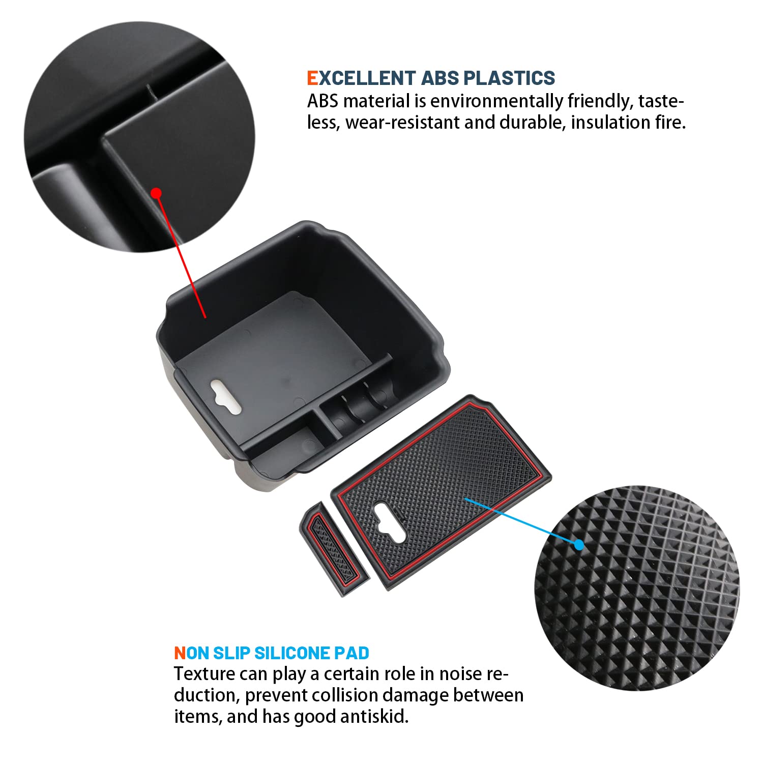 VW Tiguan Allspace Center Armrest Storage Tray 2018+ - LFOTPP Car Accessories