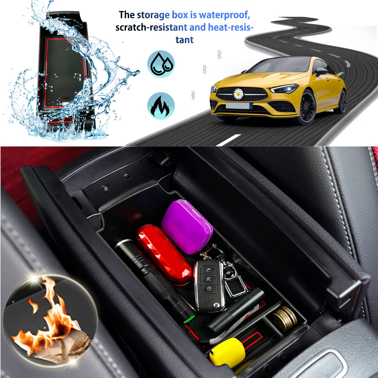 Mercedes A-Class B-Class Center Armrest Storage Tray - LFOTPP Car Accessories