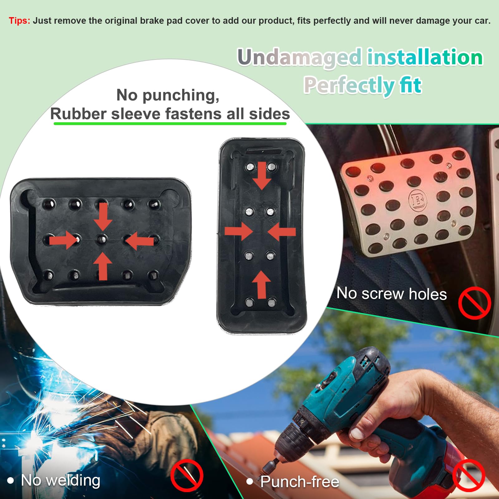 For Tesla Model 3 Model Y Pedal Cover for Accelerator and Brake 2022+