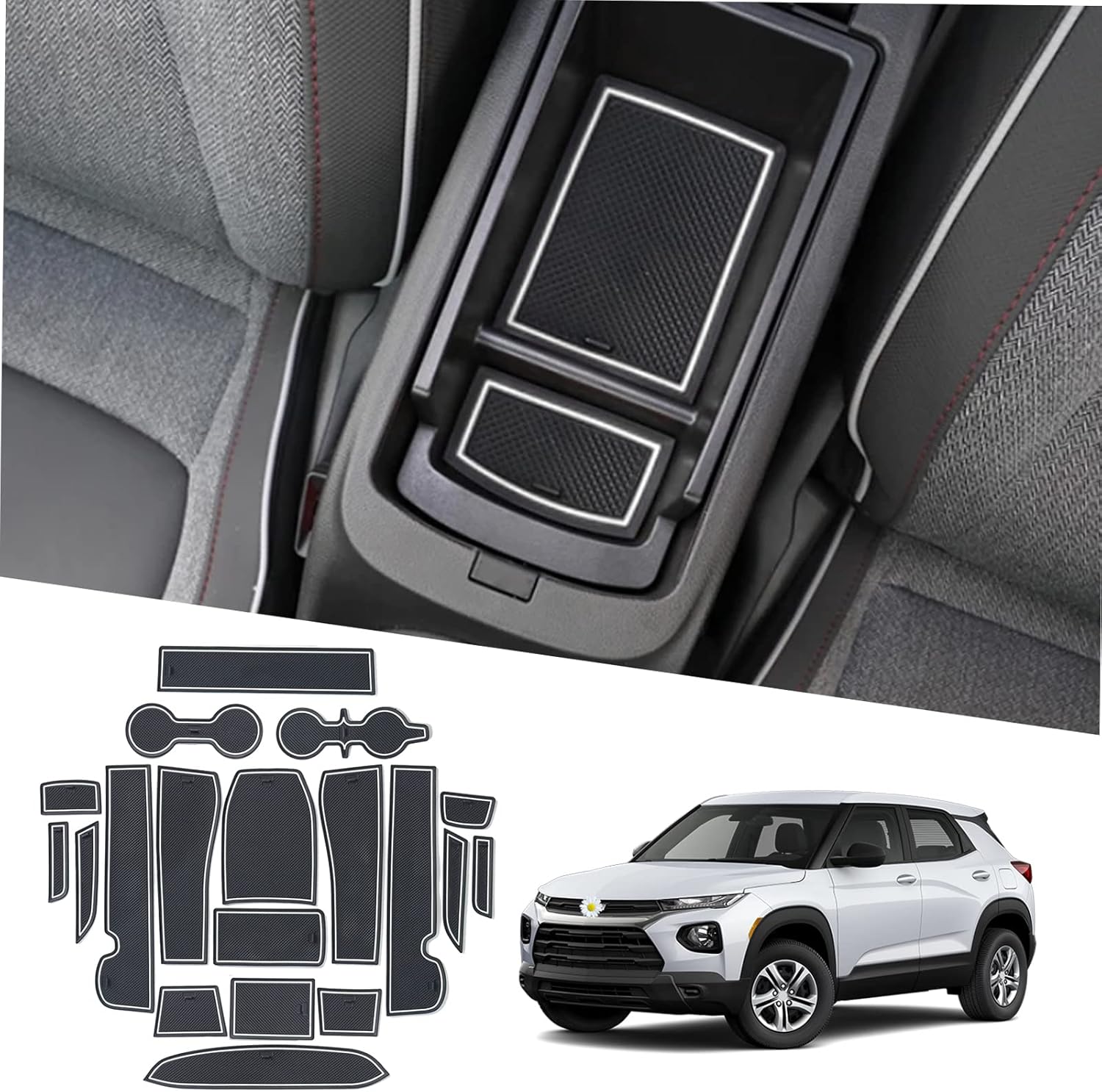 For Chevy Trailblazer Door Slot Mats 2021+