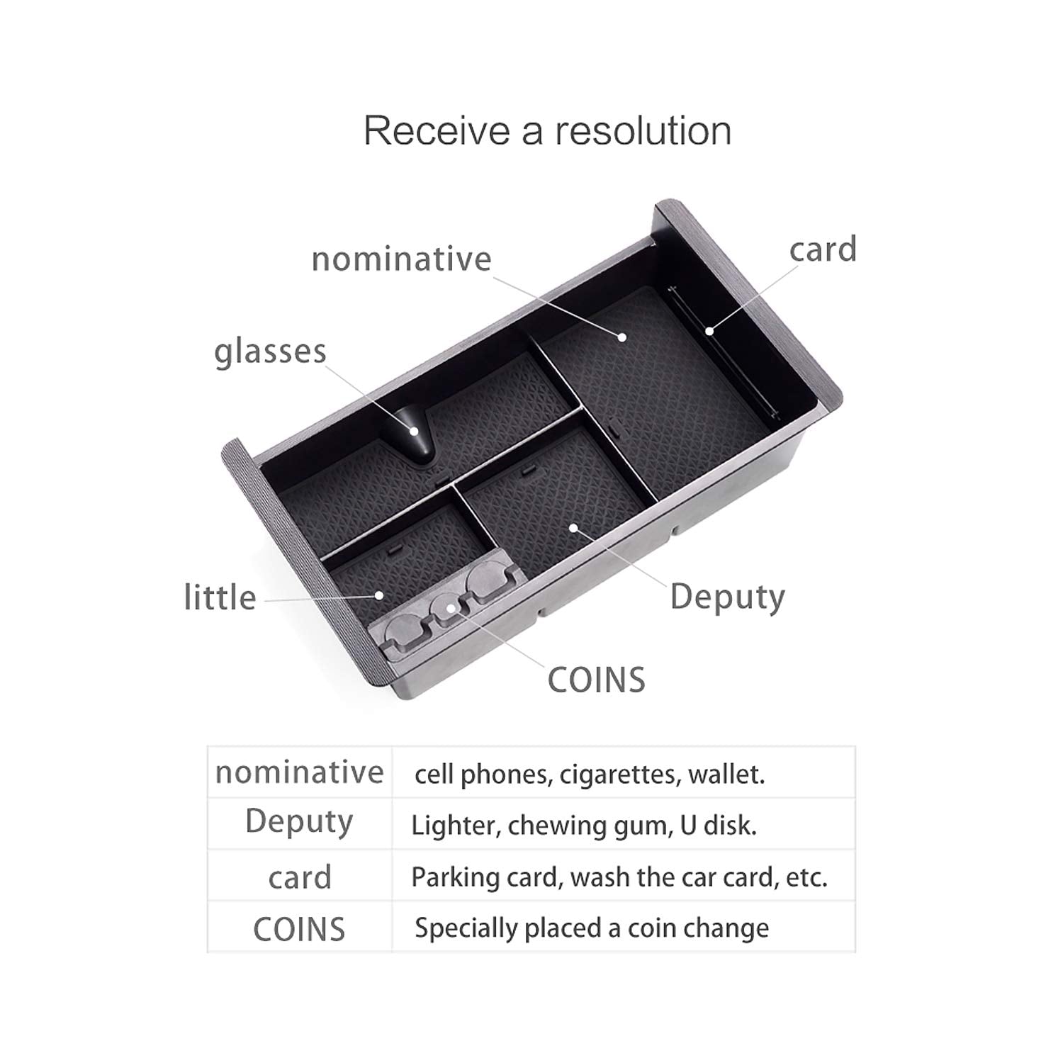 Chevy Silverado Center Console Organizer Tray 2014-2018 - LFOTPP Car Accessories