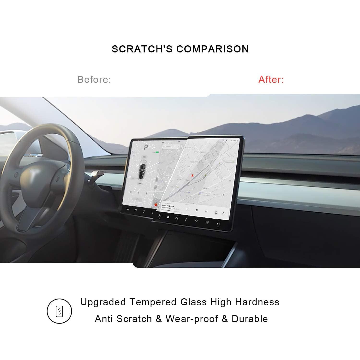 2018 2019 2020 2021 2022 Tesla Model 3 2020 2021 2022 Model Y 15" Center Control Touchscreen Car Navigation Tempered Glass Touch Screen Protector, P50 P65 P80 P80D Accessories 9H Anti-Scratch Shock Resistant-lfotpp-auto-parts.myshopify.com