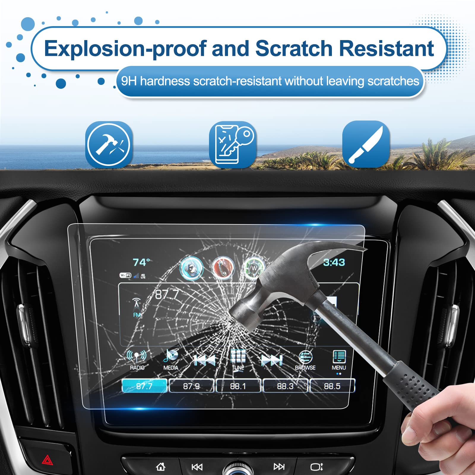 Chevy Traverse 8" Screen Protector 2018+ - LFOTPP Car Accessories