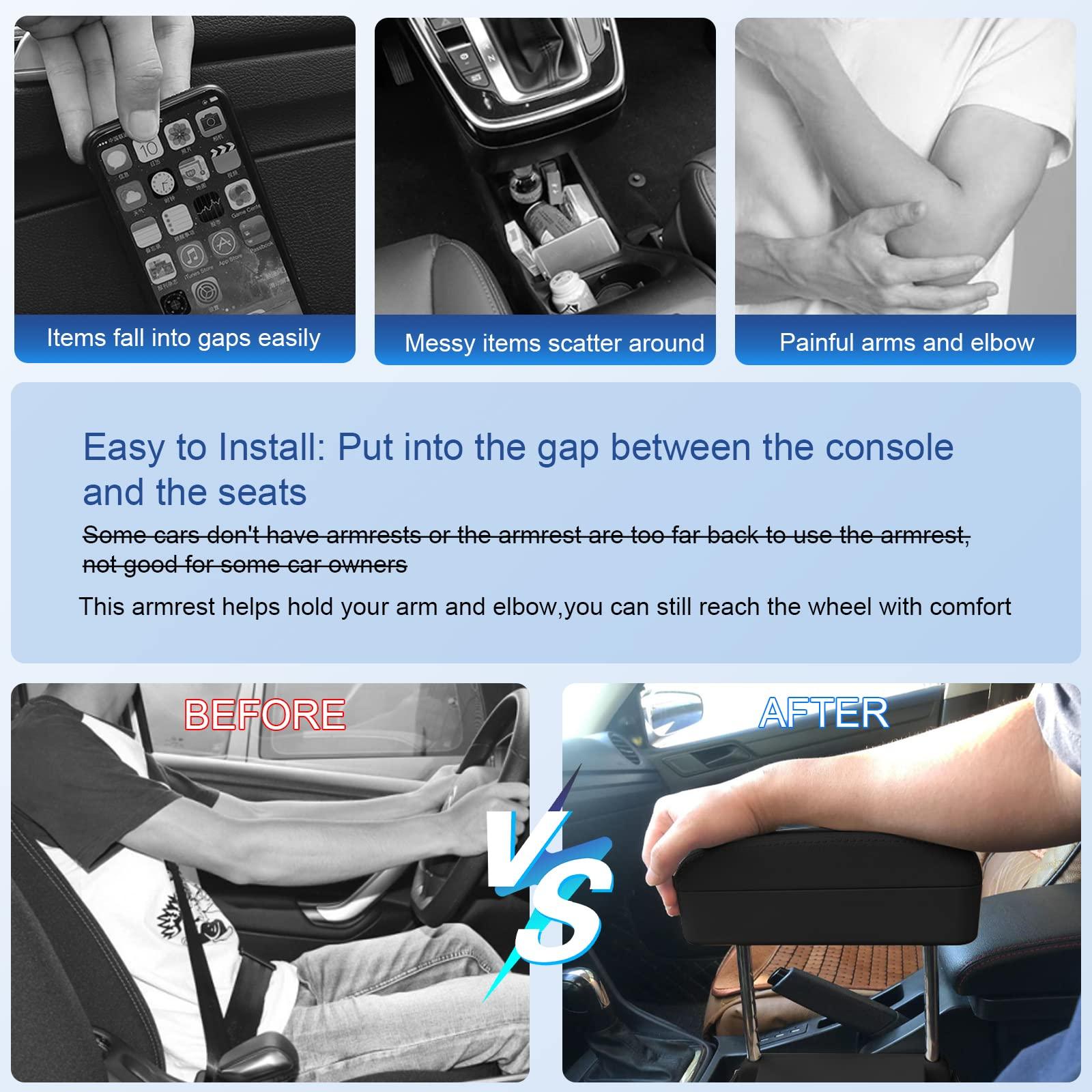 LFOTPP Car Leather Armrest with Storage box for Seat Ateca Cupra, Adjustable Centre Console Holder Organizer Container-lfotpp-auto-parts.myshopify.com