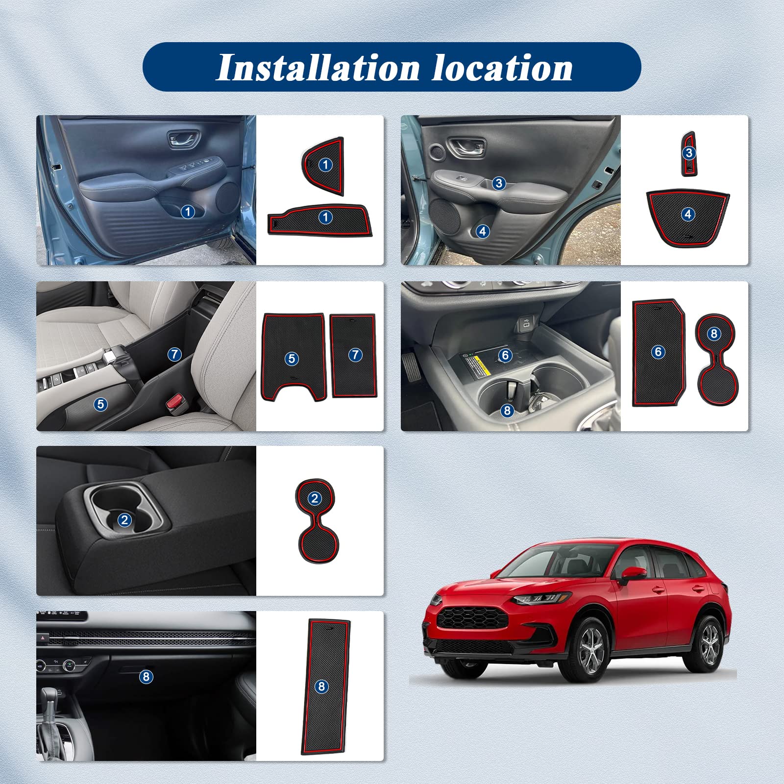 Honda HR-V Door Slot Mats 2023+ - LFOTPP Car Accessories