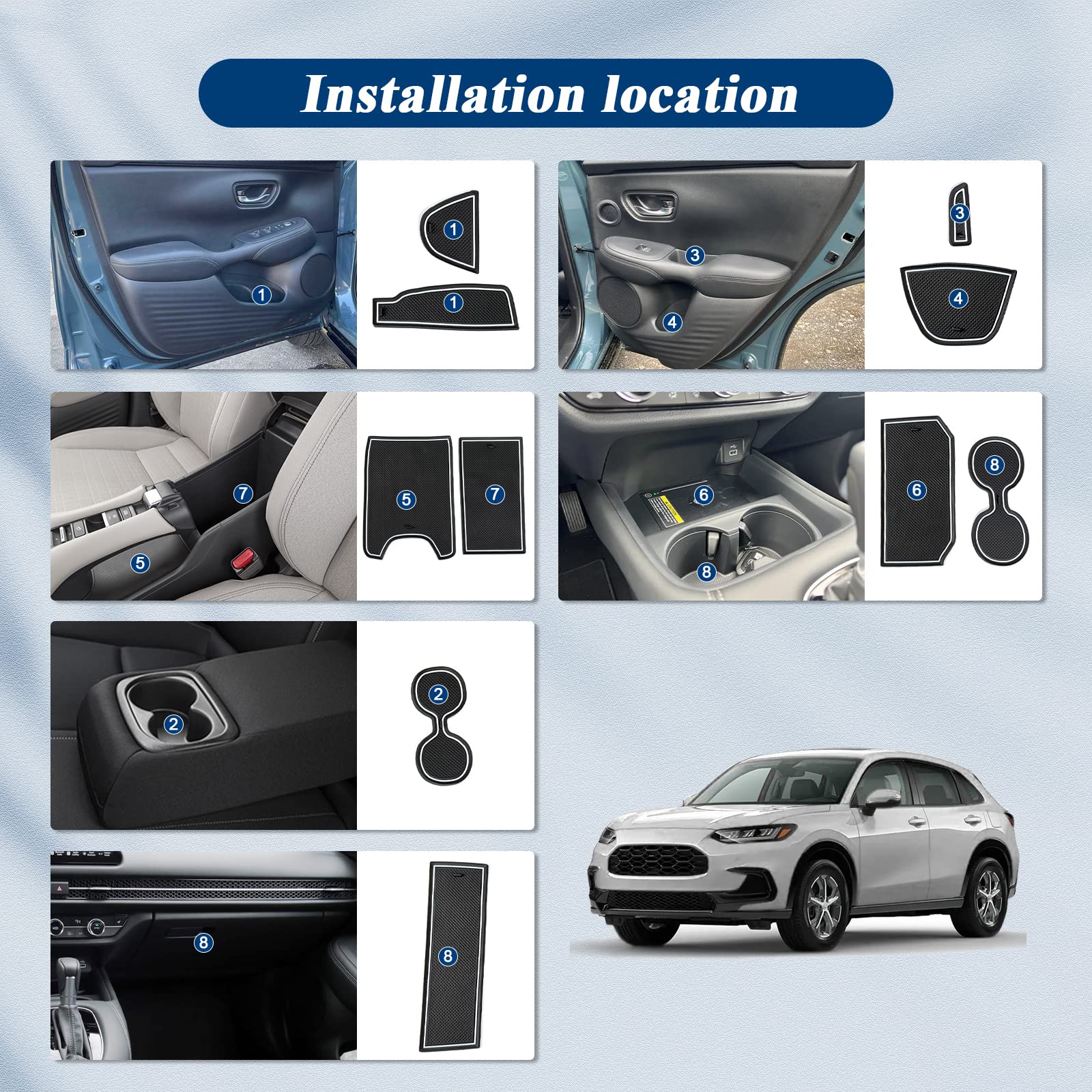 Honda HR-V Door Slot Mats 2023+ - LFOTPP Car Accessories