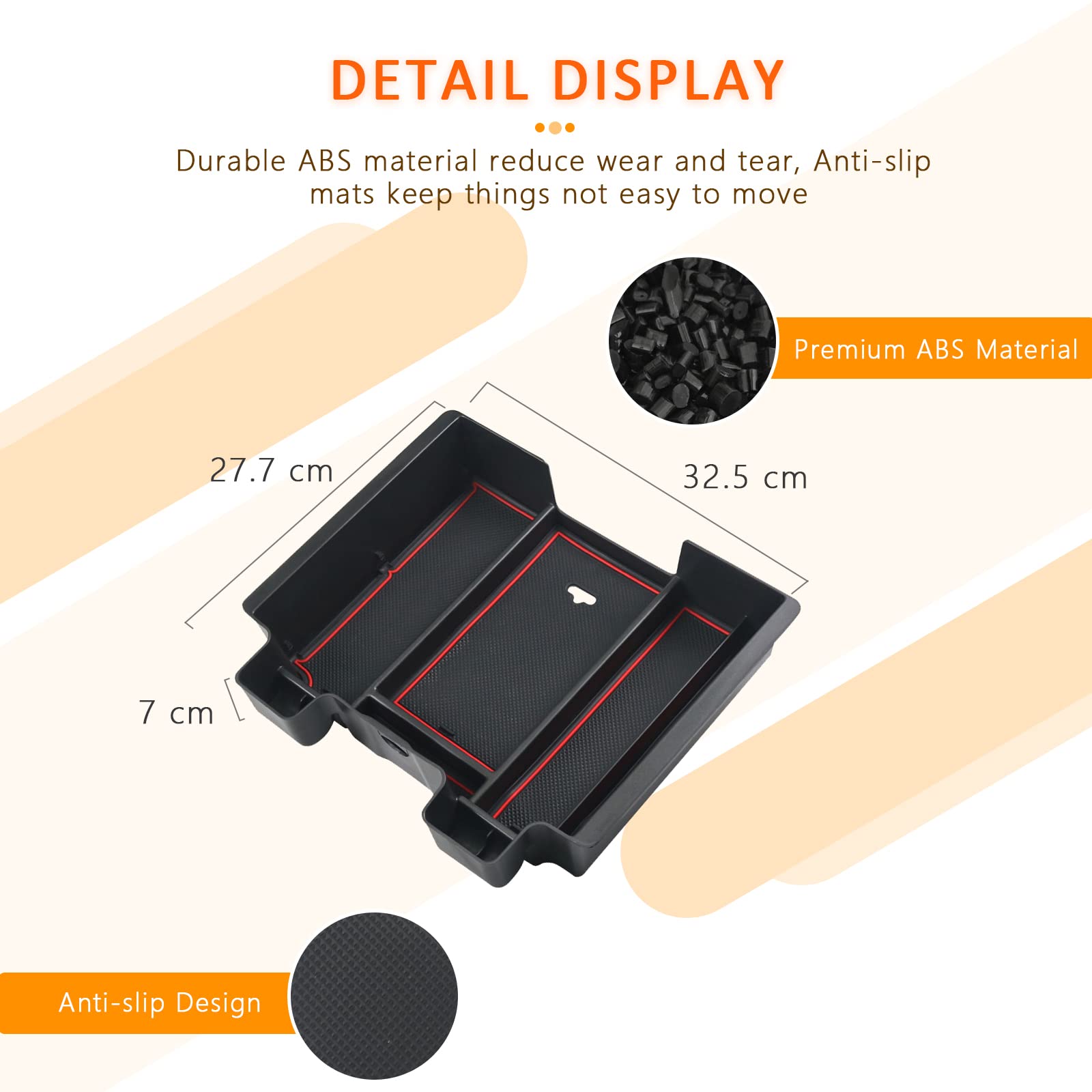 Chevy Silverado Center Console Organizer Tray 2019+ - LFOTPP Car Accessories