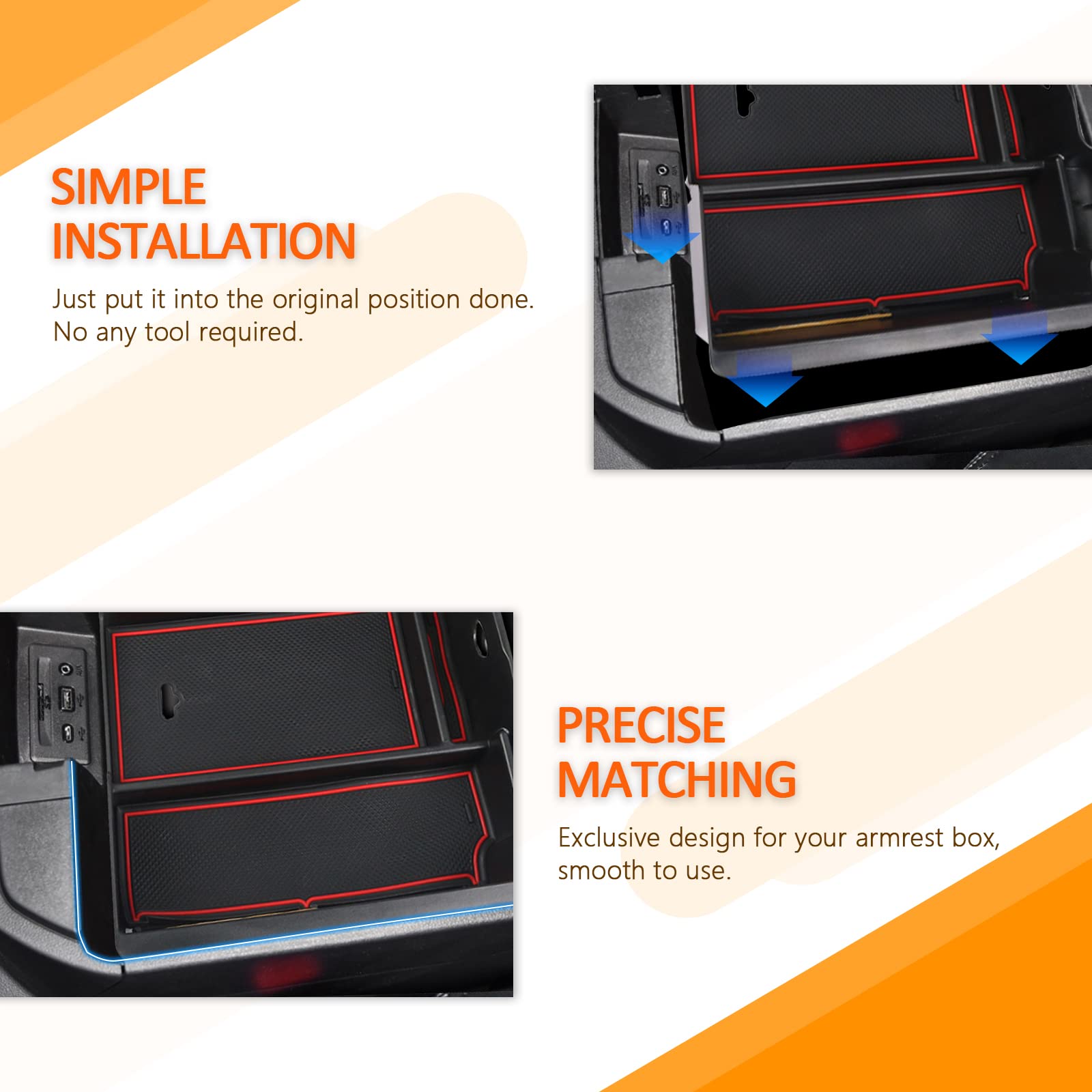 Chevy Silverado Center Console Organizer Tray 2019+ - LFOTPP Car Accessories