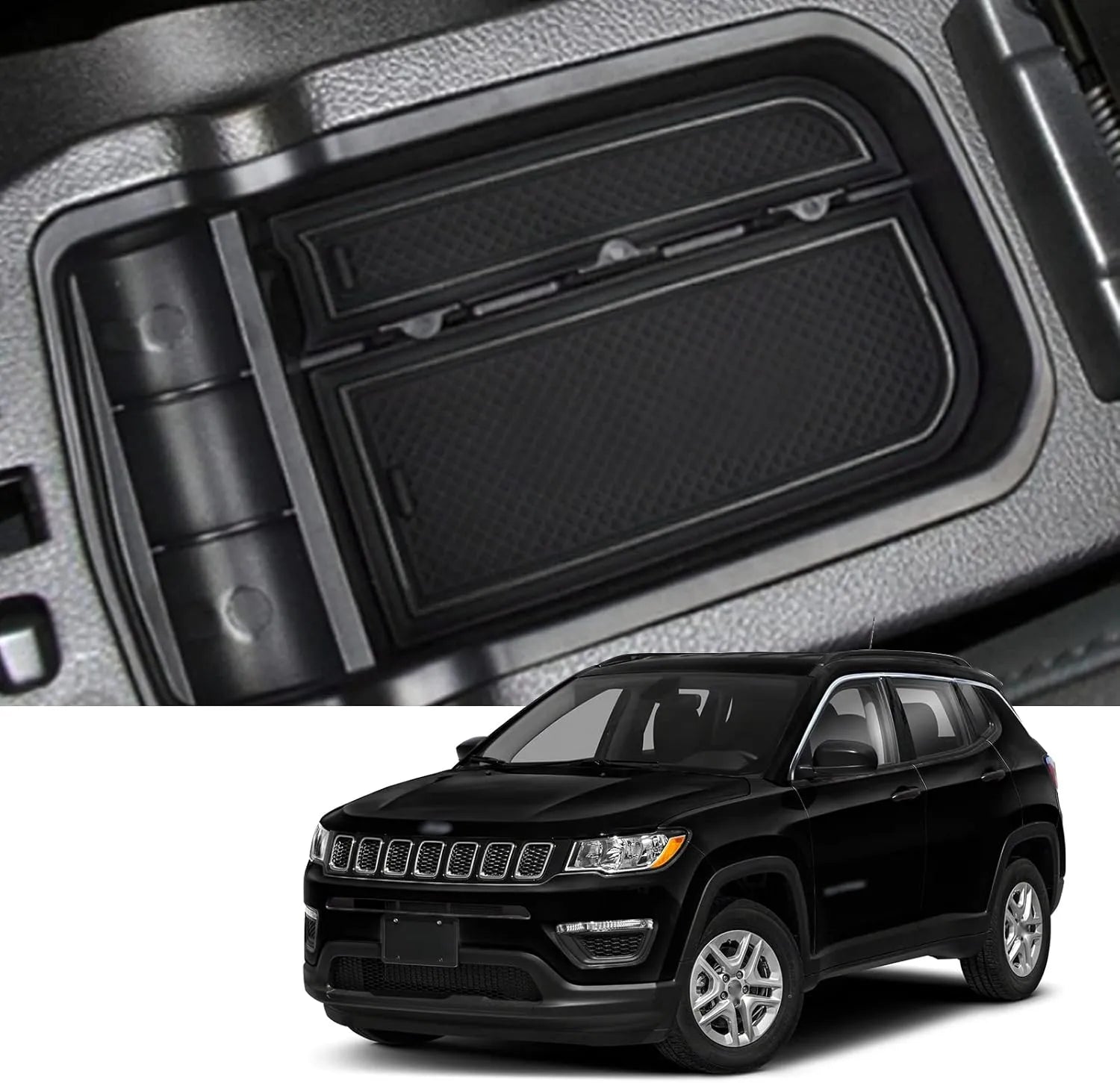 For Jeep Compass Center Console Armrest Storage Box 2017-2021