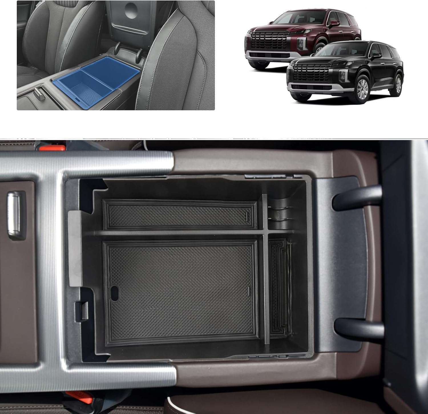 For Hyundai Palisade SE/SEL/XRT/Limited/Calligraphy Center Console Armrest Organizer Tray 2023 2024 2025