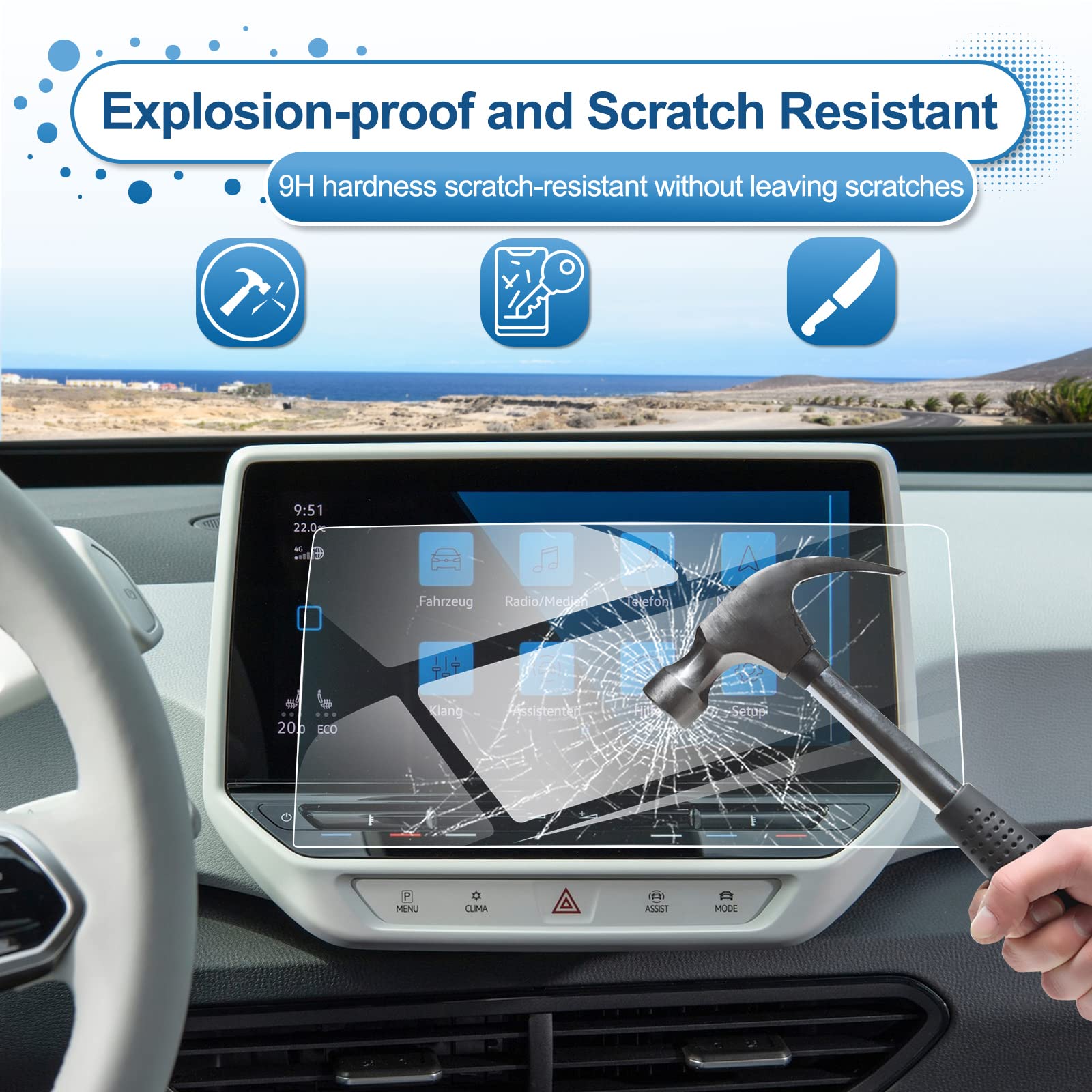VW ID.3 ID.4 Screen Protector 2021+ - LFOTPP Car Accessories